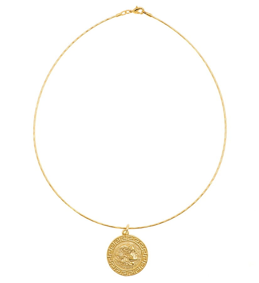 Choker z grecką monetą S (C15/TGU/111AU)