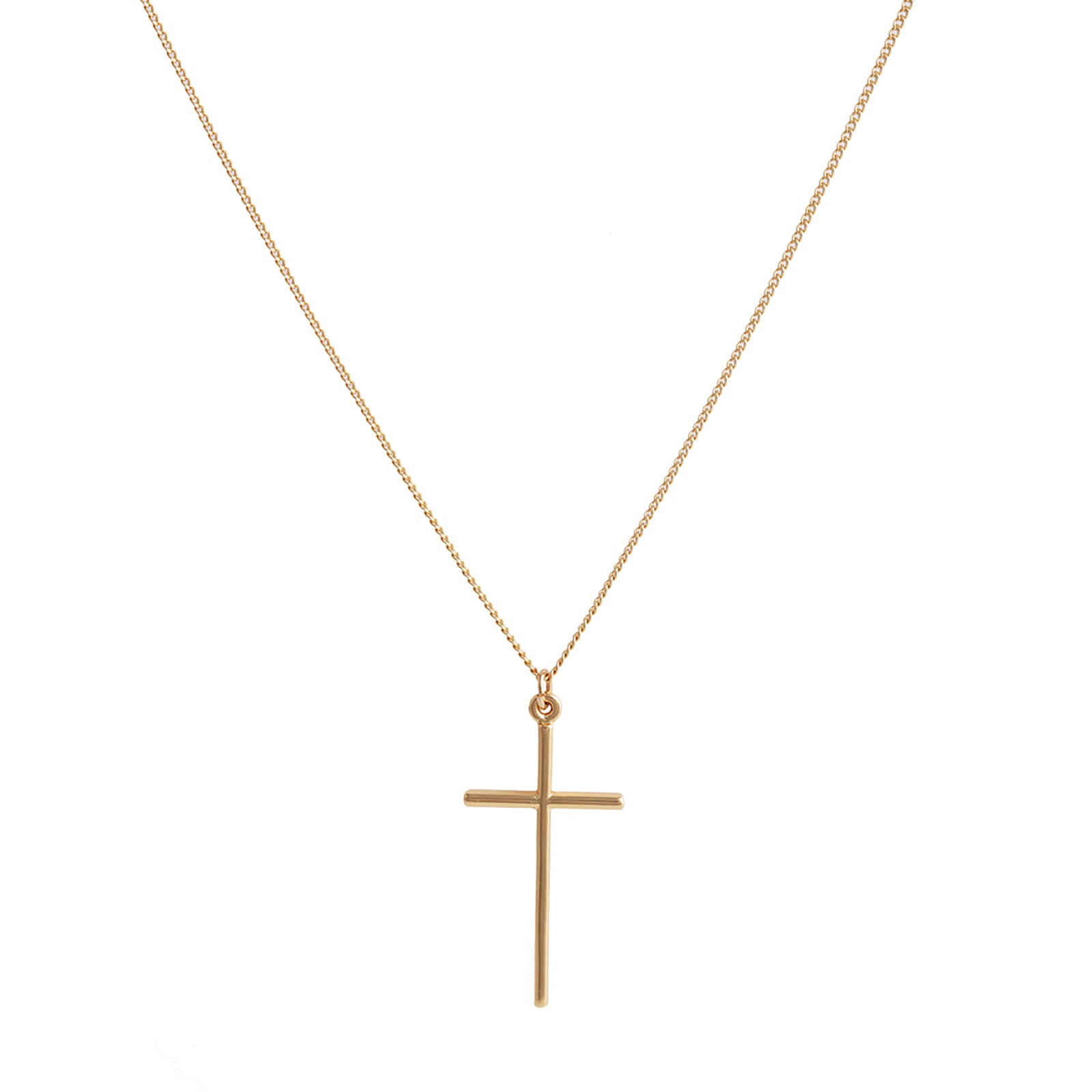 Łańcuszek męski z krzyżem 55 cm (C22/MEN/30/1AU)