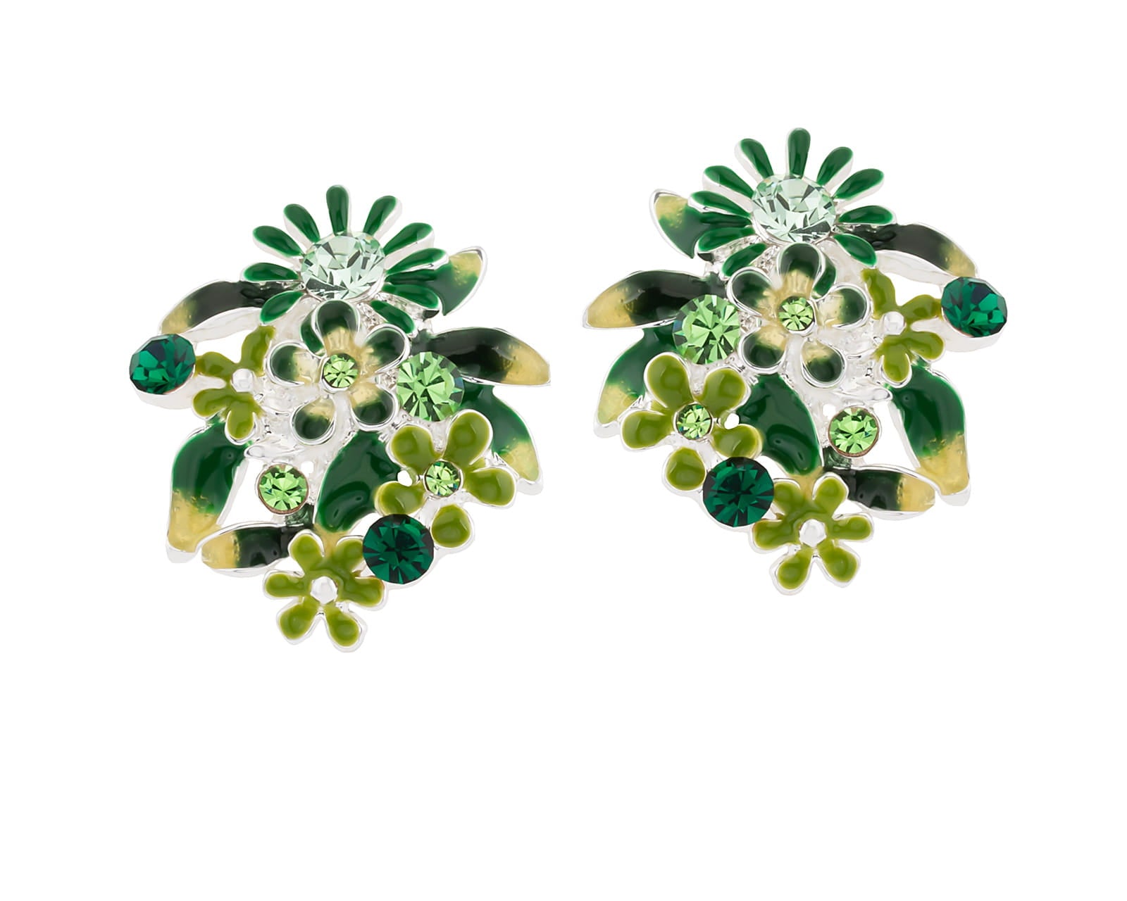 Kolczyki  zielone kwiatuszki z kolekcji Blossom (P8157AG/Z)